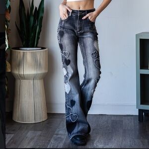 SALE Oli and Hali 🤎 8 OLi and Hali Heart Wide Leg Flare Jeans Flare Pants SR2